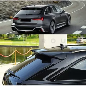 image-60-Audi A6 C8 Avant hátsó spoiler Piano Black ABS / 2018-