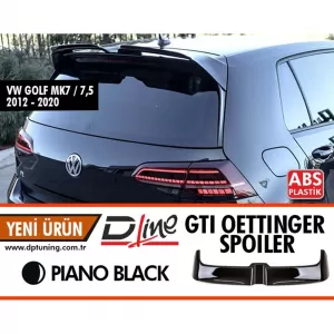 image-66-Golf 7 GTI Oettinger hátsó spoiler zongoralakk fekete ABS / 2012-2020