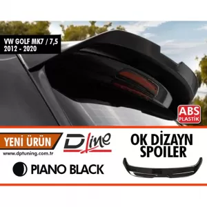 image-67-Golf 7 Generation 2 hátsó spoiler zongoralakk fekete ABS / 2012-2020