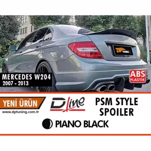 image-71-W204 PSM hátsó csomagtér spoiler zongoralakk fekete ABS / 2007-2014