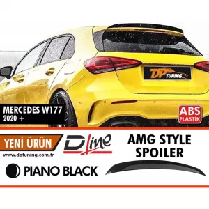 image-72-W177 A35 Hatchback AMG Style hátsó spoiler zongoralakk fekete ABS / 2018-tól (kis modell)
