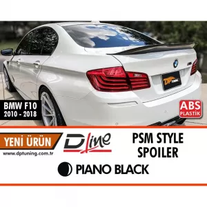 image-73-BMW F10 PSM Style hátsó spoiler zongoralakk fekete ABS / 2010-2017