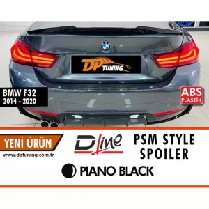 image-75-F32 PSM Style hátsó spoiler zongoralakk fekete ABS / 2014-2020 (2 ajtós)