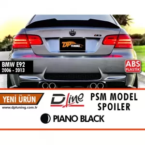 image-76-E92 PSM csomagtartó spoiler Piano Black ABS / 2007-2013