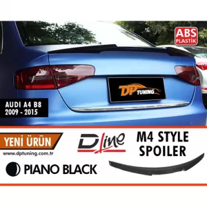 image-4-Audi A4 B8 M4 Style spoiler zongoralakk fekete ABS / 2009-2015