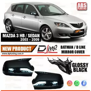 image-16-Mazda 3 Batman tükörborítás zongoralakk fekete / 2003-2009