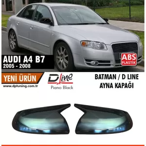image-20-Audi A4 B7 Batman tükörborítás zongoralakk fekete / 2005 - 2008