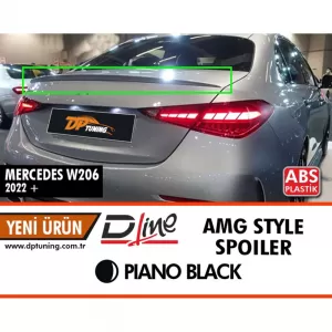 image-10-W206 AMG Style csomagtartó spoiler, zongoralakk fekete ABS / 2021-