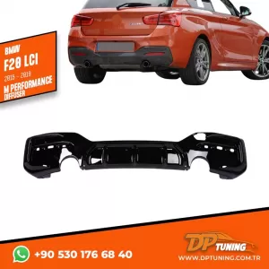image-51-F20 LCI M Performance hátsó diffózor bal jobb szimpla kivezetéses fényes fekete ABS / 2015-2019