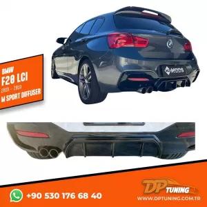 image-64-F20 LCI M Performance hátsó diffúzor bal oldali dupla kivezetéses fényes fekete ABS / 2015-2019