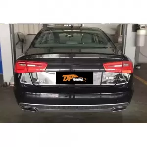 image-66-Audi A6 C7 New Style Sline diffúzor szürke + matt fekete ABS / 2011-2015 + (jobb-bal kipufogó) (normál lökhárító)