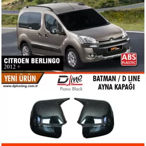 image-44-Berlingo Batman tükörborító zongoralakk fekete / 2012-2019
