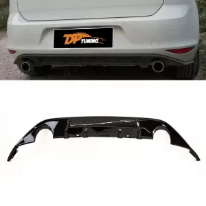 image-74-Golf 7 GTI hátsó diffúzor zongoralakk fekete ABS / 2012-2017 (bal+jobb szimpla kivezetés)