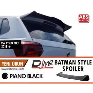 image-26-Polo Mk6 Batman Style hátsó spoiler zongoralakk fekete ABS / 2019-
