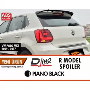 image-27-Polo Mk5 R Style hátsó spoiler zongoralakk fekete ABS / 2011-2018