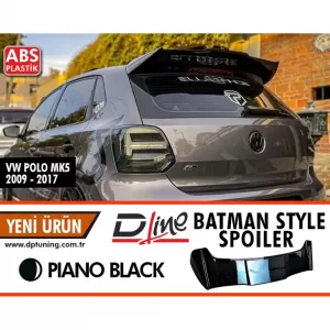 image-28-Polo Mk5 Batman Style hátsó spoiler zongoralakk fekete ABS / 2011-2018