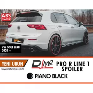 image-30-Golf 8 Pro/R-line Style 1 hátsó spoiler zongoralakk fekete ABS / 2020 -
