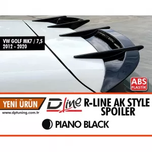 image-33-Golf 7 R-line AK Style hátsó spoiler zongoralakk fekete ABS / 2012-2020
