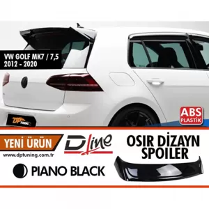 image-34-Golf 7 Osir Style hátsó spoiler zongoralakk fekete ABS / 2012-2020