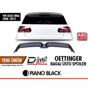 image-35-Golf 6 Oettinger Style hátsó spoiler zongoralakk fekete ABS / 2008-2013