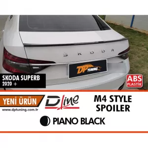 image-37-Skoda Superb B8 M4 Style hátsó spoiler zongoralakk fekete ABS / 2019-