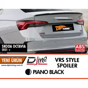 image-38-Octavia Mk4 VRS Style hátsó spoiler zongoralakk fekete ABS / 2020-