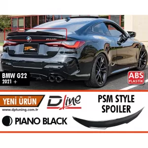 image-48-G22 PSM Style hátsó spoiler zongoralakk fekete ABS / 2020-