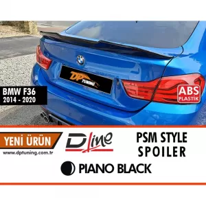 image-51-F36 PSM Style hátsó spoiler zongoralakk fekete ABS / 2014-2020