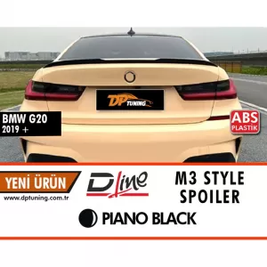 image-52-G20 M3 Style hátsó spoiler zongoralakk fekete ABS / 2020-tól