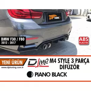 image-79-F30 M3 Vorstainer Style diffúzor szárnnyal, zongoralakk fekete ABS / 2012-2018 (3 részes)