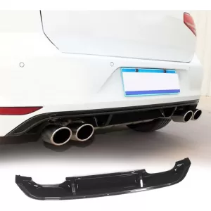 image-4-Golf 7 R modell diffúzor R+L dupla kivezetéses zongoralakk fekete vákuum műanyag / 2012-2017