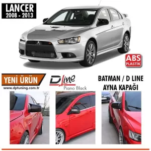 image-66-Mitsubishi Lancer Batman tükörborító, zongoralakk fekete / 2008-2013