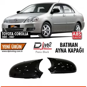 image-73-Toyota Corolla E120 Batman tükörborítás, irányjelző nélküli, zongoralakk fekete, 2002-2006