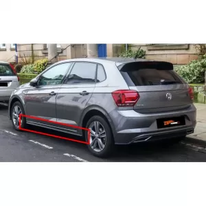 image-47-Polo Mk6 R Line küszöb spoilerek, zongoralakk fekete, vákuumozott műanyag / 2018-