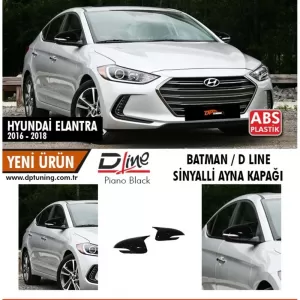 image-9-Hyundai Elantra Batman tükörborítás irányjelzős, zongoralakk fekete / 2016 - 2018