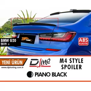 image-63-G20 M4 Style csomagtartó spoiler, zongoralakk fekete ABS / 2019-
