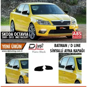 image-22-Skoda Octavia Mk2 A5 Facelift Batman tükörborítás zongoralakk fekete / 2009-2013