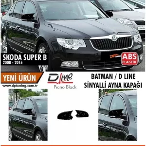 image-23-Skoda SuperB Mk2 Batman tükörborító, zongoralakk fekete / 2008-2015