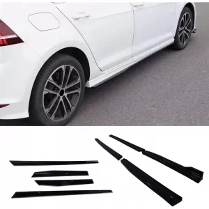image-50-Golf 7 küszöb spoiler alsó toldat szett, szárnyak nélkül, 4 részes, zongoralakk fekete, vákuum műanyag / 2012-2018