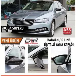 image-45-Skoda SuperB Mk3 Batman tükörborítás, zongoralakk fekete / 2015-2021