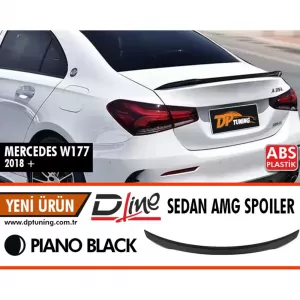 image-69-W177 Sedan A35 AMG Style hátsó spoiler zongoralakk fekete ABS / 2018-