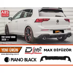 image-13-Golf 8 hátsó MAX diffúzor zongoralakk fekete ABS / 2020-tól (jobb + bal szimpla kivezetés)