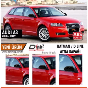 image-16-Audi A3 8P Batman tükörborítás, zongoralakk fekete / 2008-2012