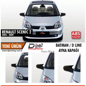 image-18-Renault Scenic 2 Batman tükörborítás, zongoralakk fekete / 2004-2009