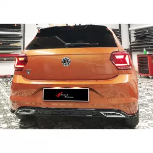 image-21-Polo Mk6 sport diffúzor + króm kipufogóvégek, zongoralakk fekete, vákuumozott műanyag / 2018 - 2021