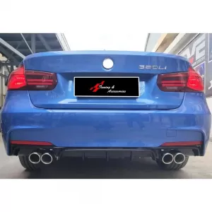 image-22-BMW F30 M Performance diffúzor jobb+bal dupla kivezetéses zongoralakk fekete ABS / 2012-2018