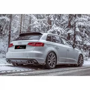 image-34-Audi A3 8V S3 HB diffúzor zongoralakk fekete vákuum műanyag / 2012-2016 (bal+jobb dupla kivezetés)