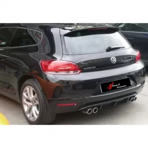image-35-Scirocco Mk3 Sport diffúzor jobb + bal dupla kivezetéses zongoralakk fekete vákuum műanyag / 2008-2013