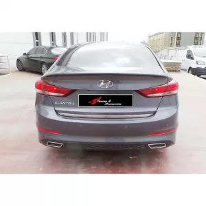 image-49-Elantra hátsó diffúzor + króm kipufogóvégek zongoralakk fekete vákuum műanyag / 2015-2020