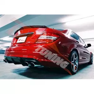 image-58-W204 AMG hátsó diffúzor zongoralakk fekete bal + jobb kivezetéses vákuum műanyag / 2007-2011